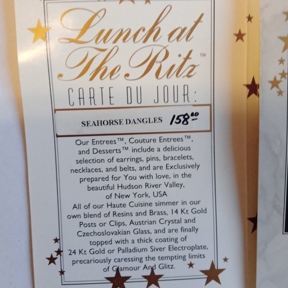 Lunch at the Ritz - Seahorse Dangles - Picture 9 of 15